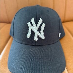 NY Yankees Crystal Embellished Navy Cap